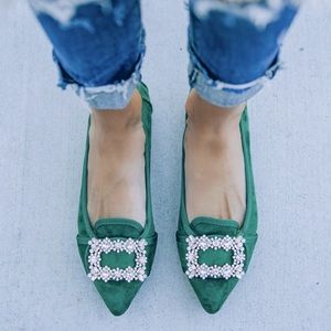 Vici Vanderpump Faux Suede Flats